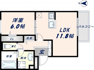 セントコリーヌD棟の物件間取画像